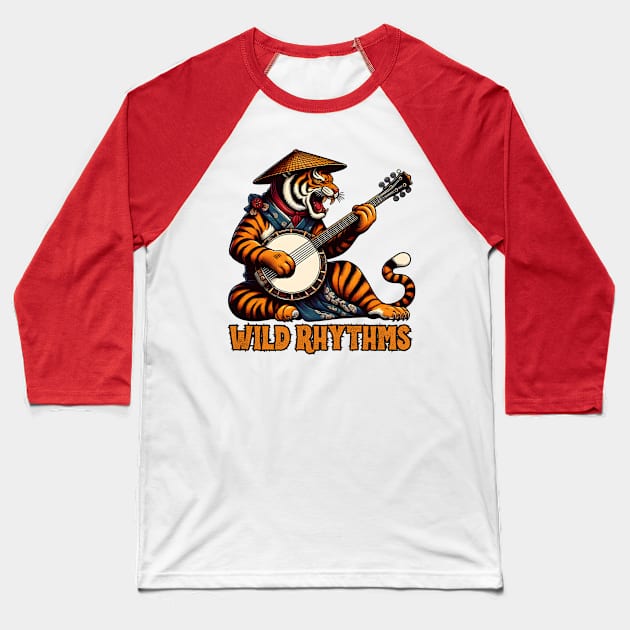 Banjo tiger Baseball T-Shirt by Japanese Fever